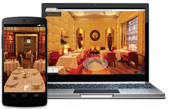 Google Maps Business View works on mobiles and desktops